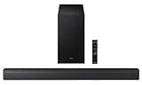 Samsung 300 W 2.1 ch Soundbar with Dolby Audio | DTS Virtual:X | Bass Boost | 3D surround sound | HDMI ARC | Optical In | Bluetooth | USB Music Playback | Wireless Subwoofer (HW-B45EF/XL, Titan Black)