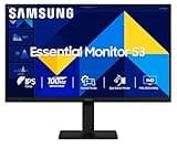 Samsung 27" (68.6 cm) S3 Flat Monitor|Super Slim Borderless Design|IPS Panel|FHD 1920 x 1080|100 Hz|5 ms|Ports-HDMI,VGA|Game Mode||Eye Saver Mode||Wall Mountable|LS27D300GAWXXL|Black