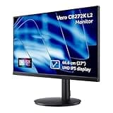 acer Vero CB272K L2 27 Inch 4K UHD (3840x2160) IPS Monitor | USB-C 90W PD | HDMI/DP | HDR10 | 95% DCI-P3 | ErgoStand Tilt/Swivel/Pivot/Height | FreeSync | PIP/PBP | TUV Eye Care | DFR I Speakers