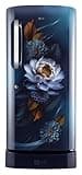 LG 210 L, 5 Star, Smart Inverter, Direct Cool Single Door Refrigerator (GLD2256ZABW, Blue Waterlily, Base stand with Drawer)
