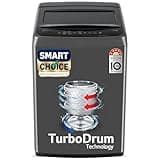 LG 7 Kg 5 Star Smart Inverter Technology Fully Automatic Top Load Washing Machine (T70VBMB1Z, Auto Prewash, Turbodrum, Stainless Steel drum, LED Display, Smart Diagnosis Middle Black)