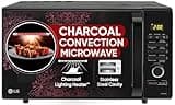 LG 28 L Charcoal Convection Healthy Microwave Oven (MJ2887BIUM, Black, Healthy Heart Recipes, Diet Fry, Pasteurized Milk, 360° Motorised Rotisserie & 10 Years of warranty on Charcoal Heater)