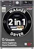 LG Smart Choice,11 Kg (Wash)/7 Kg (Dry), AI Direct Drive Technology, Steam, 6 Motion DD & Wi-Fi Front Load Fully Automatic Washer Dryer (FHD1107SWM, Intelligent & Convenient Fabric Care, Middle Black)