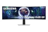 Samsung 49" (124.4cm) Odyssey OLED G9 Curved Gaming Monitor|Dual QHD 5120 x 1440|240Hz|0.03ms|DCI 99%|OLED Safeguard|FreeSync Premium Pro|G-Sync|Quantum Dot|HDR10+ Gaming|HAS|LS49DG930SWXXL|Silver