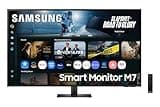 Samsung 43"(1.08m) 4K M7 Vision AI Smart Monitor | UHD 3840 x 2160 | Smart TV Experience with AI Picture & Sound|Type-C|Apple AirPlay|Gaming Bar|Remote|Speakers|Wi-Fi|Bluetooth|LS43FM700UWXXL|Black
