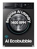 Samsung 9 kg, 5 star, AI EcoBubble, Super Speed, Wi-Fi, Hygiene Steam with Inbuilt Heater, Digital Inverter, Fully-Automatic Front Load Washing Machine (WW90DG5U24AXTL, Inox)