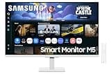 Samsung 32" (80cm) M5 Smart Monitor with Smart TV Experience|FHD 1920 x 1080|Screen Mirroring TV Plus|Speakers|Adaptive Sound|Wi-Fi|HDMI|Bluetooth|LS32FM501EWXXL|White