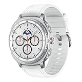 Samsung Galaxy Watch8 Classic (46mm LTE, White) with 3nm Processor | Dual GPS | Sapphire Glass & Stainless Steel | 5ATM & IP68 | BP, ECG, IHRN & Vascular Load Monitoring | Anti-oxidant Index