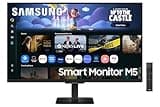 Samsung 32" (80cm) M5 Smart Monitor with Smart TV Experience|FHD 1920 x 1080|Screen Mirroring TV Plus|Speakers|Adaptive Sound|Wi-Fi|HDMI|Bluetooth|LS32FM500EWXXL|Black