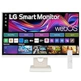 LG 25SR50F-W Smart Monitor 25-Inch (1920x1080) IPS Display, webOS, ThinQ Home Dashboard, ThinQ App, Remote Control, x2 Built-in Speakers, AirPlay 2 Screen Share Bluetooth, White