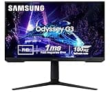 Samsung 27" (68.5cm) Odyssey G3 Gaming Monitor|FHD 1920 X 1080|180Hz|1ms(MPRT)|AMD Freesync|Ports-DP,HDMI|DP Cable|16.7 Million Colors|Height-Tilt-Pivot Adjustable Stand|Bezeless|LS27DG300EWXXL|Black