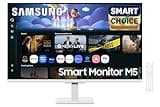 Samsung 32" (80cm) M5 Smart Monitor with Smart TV Experience|FHD 1920 x 1080|Screen Mirroring TV Plus|Speakers|Adaptive Sound|Wi-Fi|HDMI|Bluetooth|LS32FM501EWXXL|White