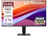 LG 24U411A 60.4 cm (23.8 Inch) Full HD (1920x1080) IPS Monitor, 120Hz, 5ms (GtG),VGA, HDMI, 3-Side Virtually Borderless Design, sRGB 99% (Typ.), HDR 10, 1ms MBR, Reader Mode, Flicker Safe (2026)