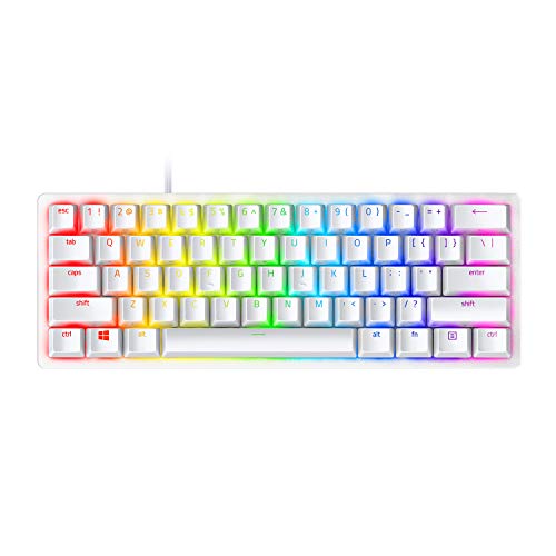 Razer Huntsman Mini - Mercury Edition - 60% Optical Gaming Keyboard (Linear Red Switch) - FRML Packaging